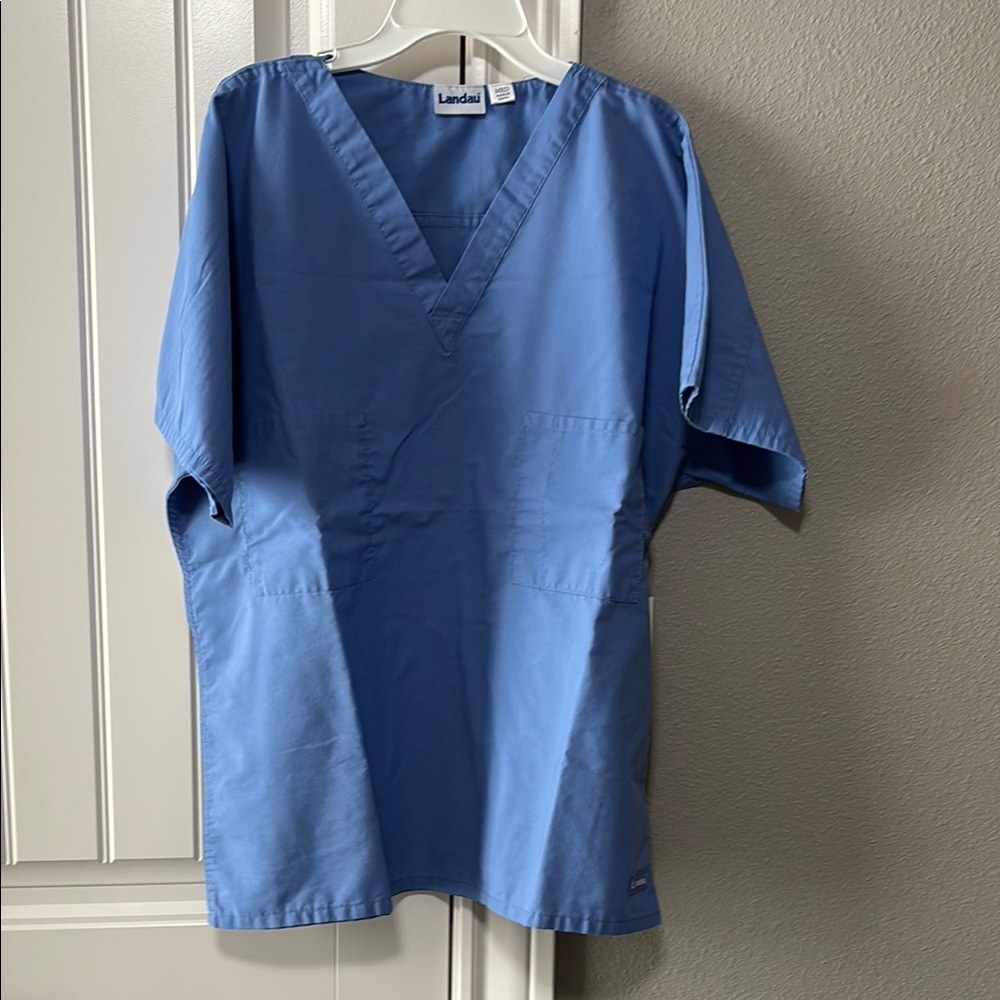 Landau Blue Scrub Top